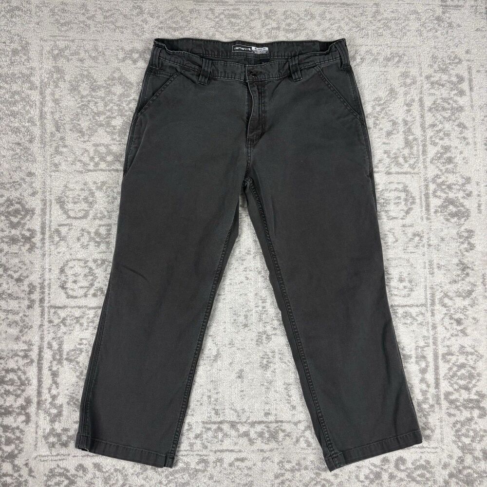 Carhartt Pants Relaxed Fit Rugged Flex BN2291-M Gray Pants Size 34x28